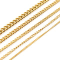 Stainless Steel Jewelry Chain in Ten Sizes and Two Finishes view 7