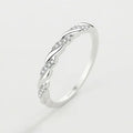 Silver Tone Twisted Clear Pavé Band Ring Sizes 6-10 view 1