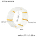 Wide Resin Stretch Bracelet Gold Spacers Multicolor view 8