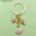 Starfish, Conch and Shell Charm Keychains in 31 Pictured Variations for Bags and Keys view 2