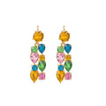 Multicolor Teardrop Crystal Necklace Drop Earrings Set view 5