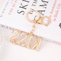 Rhinestone Kiss Letter Keychain Metal Lips Pendant Charm view 4