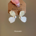 Green Crystal Butterfly Stud Earrings With White Textured Wings view 4