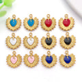 Gold-Tone Heart Metal Charms with 6 Listed Options view 1