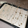 Layered Beaded Necklace in Four Color Combinations view 4