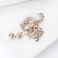 Pink Flamingo Crystal Brooch With Dangling Pearl Drop view 4