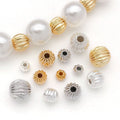 Vertical Fluted Hollow Pumpkin Spacer Beads for Jewelry Making view 3
