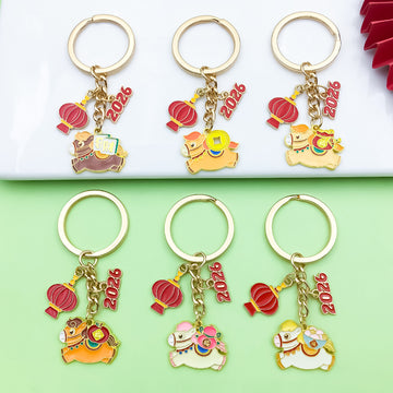 Horse Charm Keychains in 12 Pictured Designs with Lantern Accents