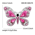 Sparkling Butterfly Crystal Brooch in Pink or Purple view 6