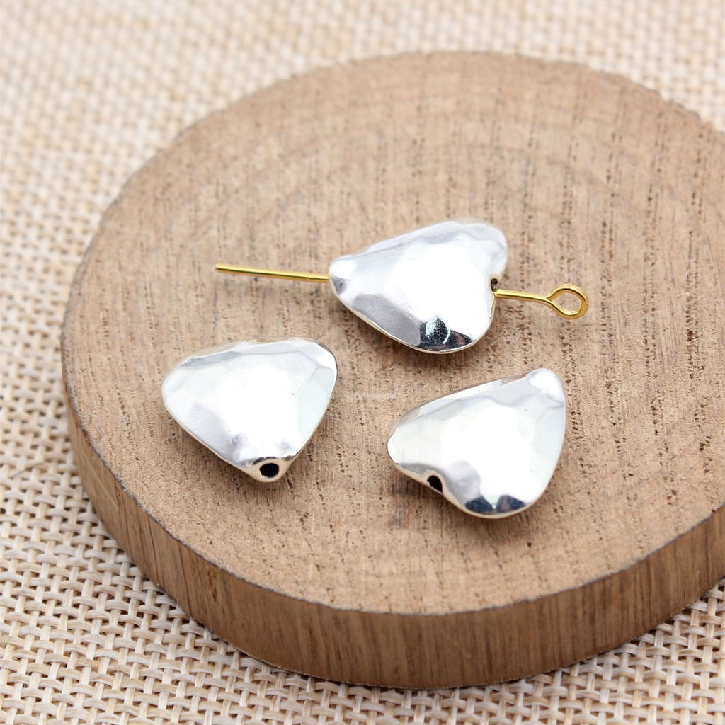15x15x6.3mm 3.4g Multicolor Zinc Alloy Heart Small Hole Spacer Beads for DIY Jewelry Making
