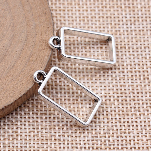 Open Rectangle Resin Frame Charms displayed product view