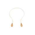 Gold Polished Teardrop Studs Cuff Collar Three Piece Set view 5