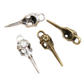 Bird Skull and Scissor-Shaped Charms in Bronze and Silver view 5