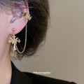 Cross Star And Chain Ear Cuffs In Fourteen Mixed Metal Styles view 3