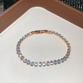 Gold Red Crystal Tennis Bracelets Clear Round Styles view 9