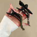 Satin Bow Cherry Charm Hair Claw Clip Three Colors view 4