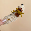 Fuzzy Bear Twist Hair Clips in Four Soft Color Styles view 6