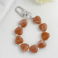 Marbled Heart Bead Bracelet Keychain With Lobster Clasp view 7