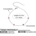 Round Bezel Zircon Necklace and Bracelet in Twenty Four Variants view 10