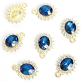 Oval Faceted Glass Jewelry Components For DIY Earrings And Bracelets Charms view 10