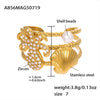 A856 GoldSize7OctopusPearl