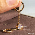 Gold Hoop Chain Drop Clear Stone Earrings Metal Alloy view 5