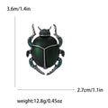 Enamel Beetle Brooch Matte Body Rhinestone Legs Alloy Metal view 8