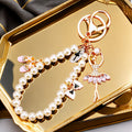Pearl Loop Dancing Angel Keychains in White Navy Pink and Assorted Colors view 8