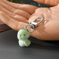 Flocked Green Snake Plush Keychain Metal Clasp 5 Styles view 7