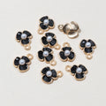 Small Enamel Flower Charms in Seven Color Styles for Jewelry view 11