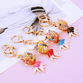 Pearl and Crystal Goldfish Keychains in Four Colors plus Assorted Option view 6