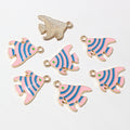 Striped Enamel Tropical Fish Charms in Seven Color Styles view 2