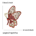 Large Filigree Rhinestone Butterfly Brooch Six Colors view 11