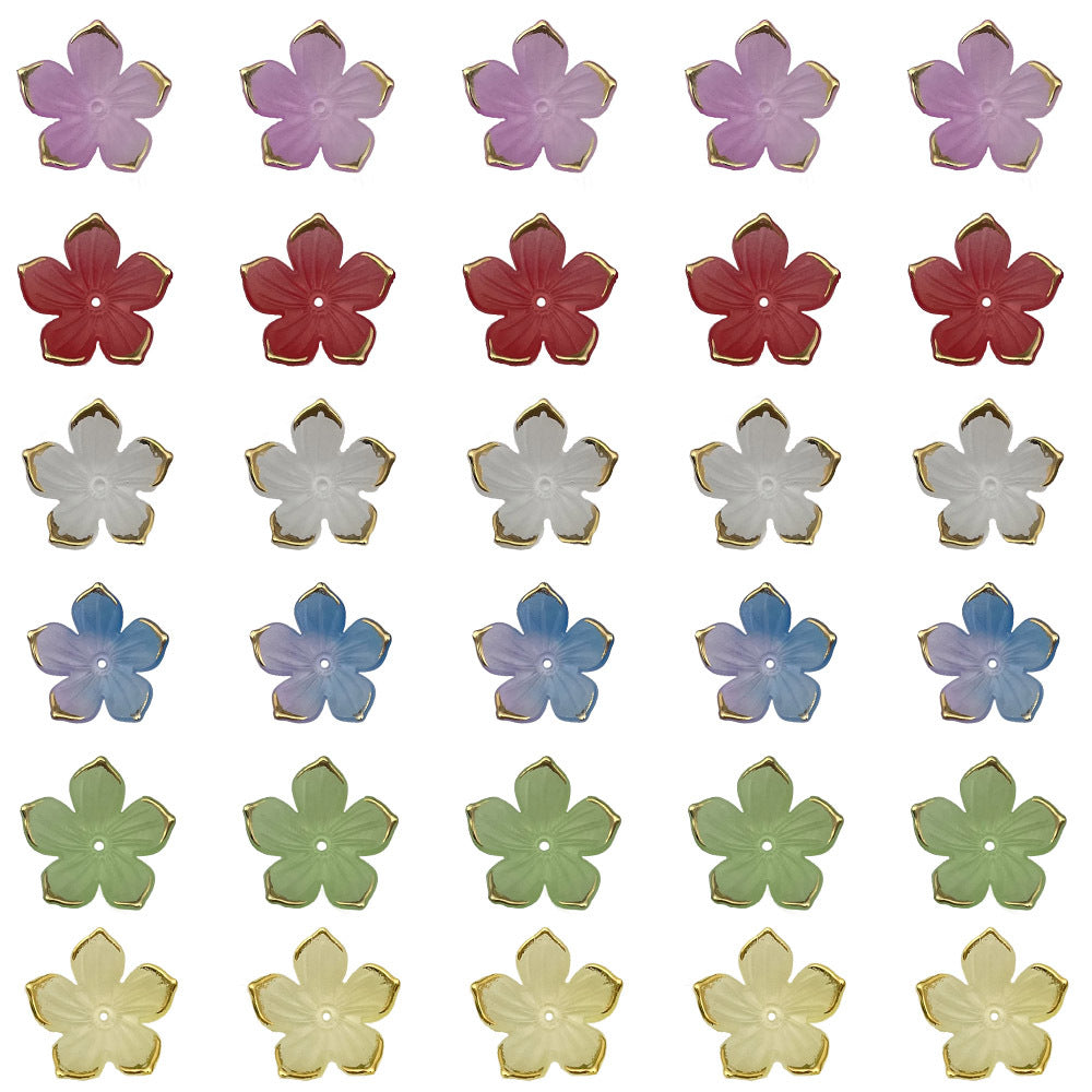 Acrylic Flower Charm Pendants Style 9228