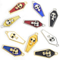 Skull Coffin Charms in Five Enamel Colors and Two Metal Tones view 5