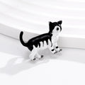 Black White Dog Enamel Metal Brooch Pin for Jackets and Lapels view 5