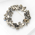 Pearl Rhinestone Flower Wreath Brooch Four Color Styles view 4