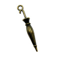 Closed Umbrella Metal Charm Pendant in Two Vintage Finishes view 5