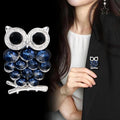 Owl Crystal Two Designs Metal Brooch Pin for Jackets and Lapels view 4