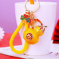 Lotus Gourd Keychains with Four-Leaf Caps and Braided Straps view 7