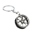 Wheel Rim Metal Keychains in Four Polished Finishes view 5