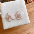 Pastel Crystal Flower Stud Earrings Fashion Jewelry view 7