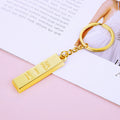 Gold Bar Keychains with Chinese Plaques and Loose Braided Loop Options view 6