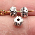 7.2x7x5.2mm 0.86g Antique Silver Zinc Alloy Raised Dot Spacer Beads for DIY Bracelet Jewelry Making