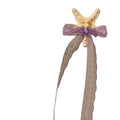 White Starfish Purple Lace Ribbon Bow Duckbill Hair Clip view 5