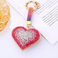 Jeweled Heart Keychains in High Heel Lipstick and Gradient Styles view 12