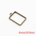 Antique Bronze Tone Open Bezel Frames in Eleven Geometric Shapes view 7