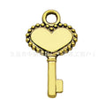 Matte Gold-Tone Heart and Four-Leaf Clover Metal Charms with 26 Listed Options view 7