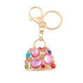 Gold Rhinestone Mini Handbag Keychains 3 Color Options view 5