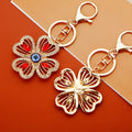 Angel Eye Four Leaf Clover Keychains in Blue Red White and Assorted Colors view 4